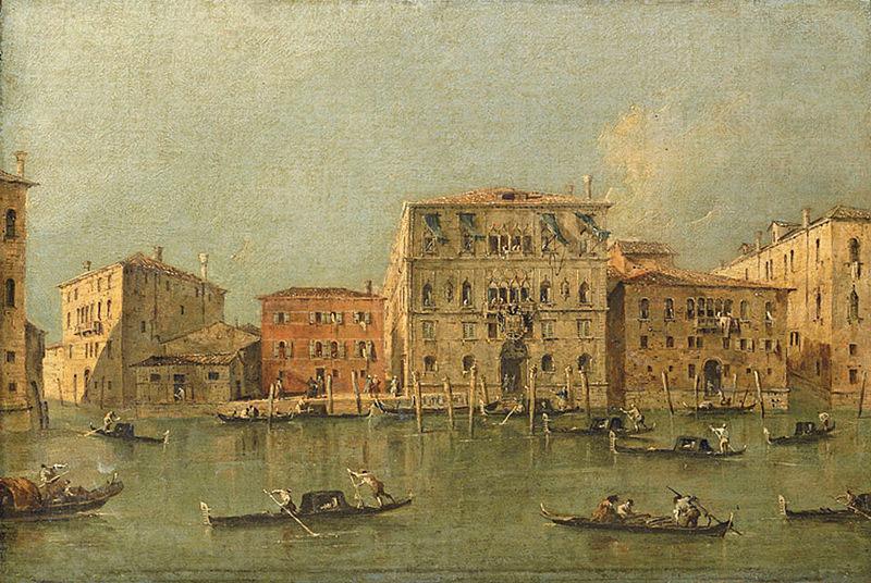 Francesco Guardi View of the Palazzo Loredan dell'Ambasciatore on the Grand Canal, Venice,